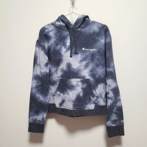 Champion blue tie dye hoodie